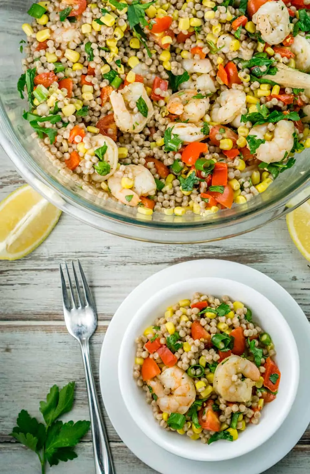 Shrimp and Vegetable Couscous summer salad recipe
