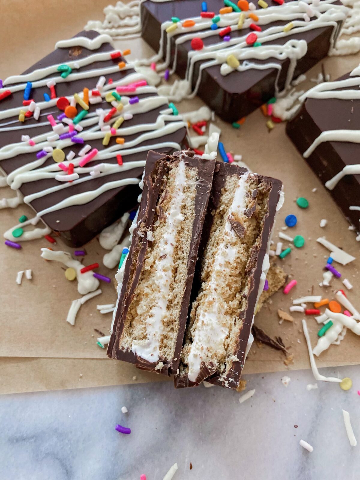 Easy chocolate covered s'mores recipe requires no fire to create this delicious campfire treat!