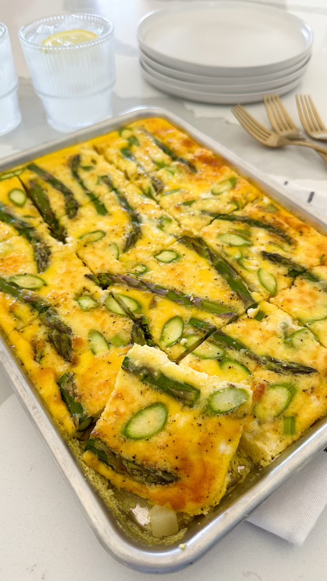 How to Make the Easiest One-Pan Asparagus & Feta Frittata